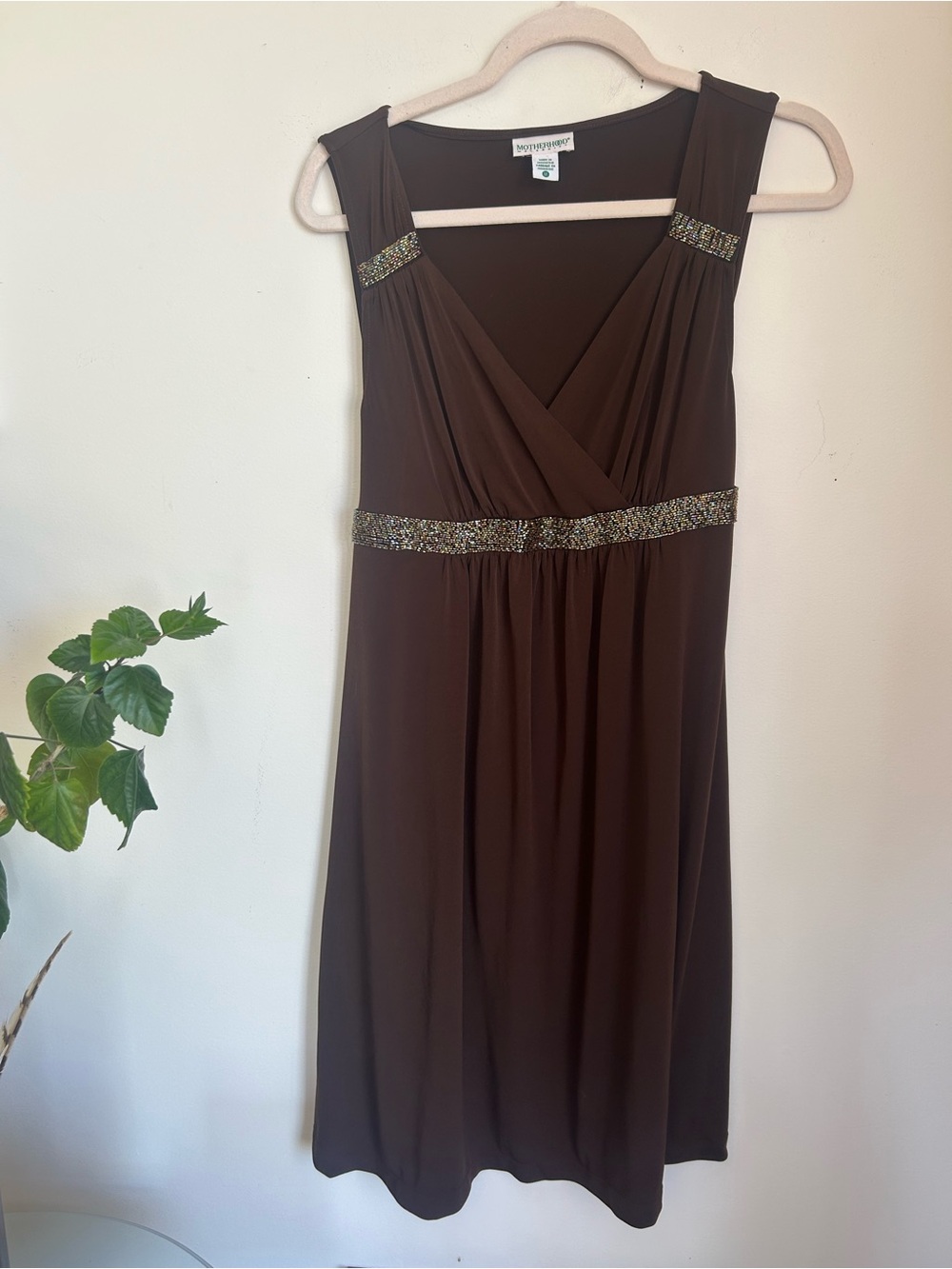 Motherhood maternity  Embellished V-Neck Dress by White House Black Market